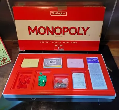 Waddingtons Monopoly Board Game 1984 Complete Classic Red Box A/F • £12.99