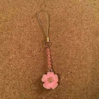 Handmade Pretty Pink Flower Mobile  Phone Charm/pencil Case / Bag Charm 🎁 • £3