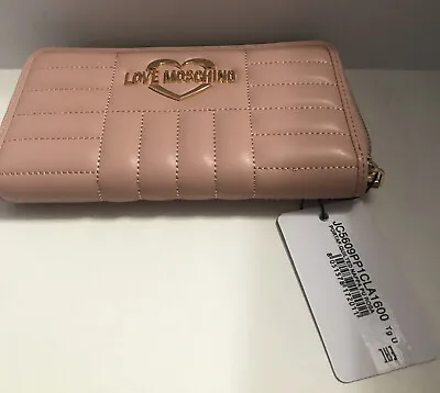 Love MOSCHINO WALLET PINK WITH GOLD LOGO New With Tags • $70