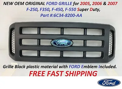 $150 • Buy 2006 2007 Ford F-250 F-350 F-450 F-550 Super Duty Front Grille 6c348200aa