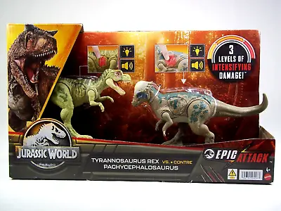 Jurassic World Epic Attack Tyrannosaurus Rex VS Pachycephalosaurus Jurassic Park • $299.99