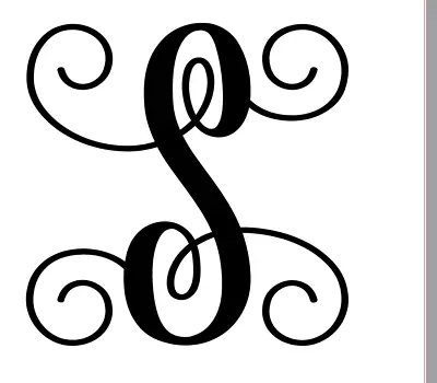 Scroll Monogram Letter S Vinyl Decal Sticker For Home Cup Mug Car Wall A1060 • $3.99