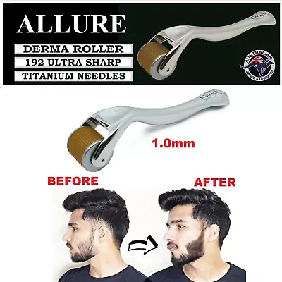 $21.95 • Buy Allure Beard Derma Roller 192 Real Titanium 1.0mm Needles Hair Growth/Regrowth 