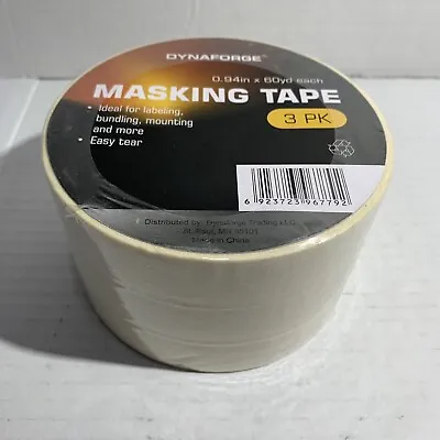 Lot Of 3 Masking Tape 0.94  X 60 Yards Each Roll General Purpose Utility Grade • $10.80