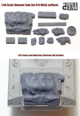 1/48 Scale Resin Stowage Set – Sherman Tank Set #10 Fits M4A3 Tanks Rear Racks • £14.29