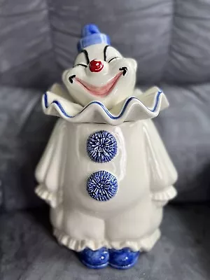 Rare Vintage Metlox Poppytrail Cookie Jar Blue & White! Great Condition 13” X 9” • $99