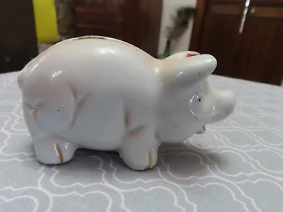 Vintage Piggy Bank Pig With Fat Rolls Ceramic • $13.53