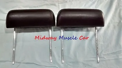 BLACK Headrest (pr) 69-72 GTO Chevelle Cutlass 442 GS Chevy Impala Monte Carlo • $200