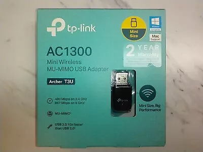 TP-Link AC1300 USB WiFi Adapter(Archer T3U)- 2.4G/5G Dual Band Wireless • $13.95
