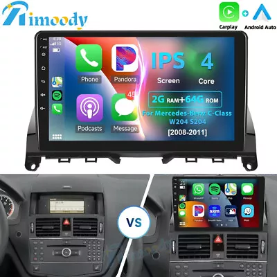 For Mercedes Benz C Class W204 S204 Android 13.0 Car Stereo Radio Carplay 2+64GB • $159.99