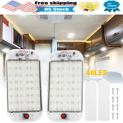 New Rv Led 12v Ceiling Dome Light Interior 48led For Camper Trailer Rv Marine 2x • $11.39