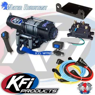 Kfi 3000Lb Winch Set And Mounting Kit Fit Yamaha Grizzly 350 2x4 4x4 07-14 • $340.19