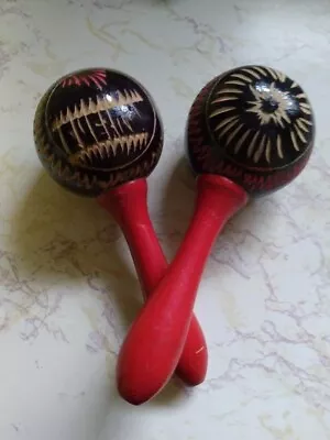 Wooden Maracas From Mexico • $8