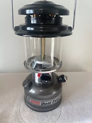 Coleman Dual Fuel Lantern 285a Series Double Mantle Pristine Cndtn W/case 03/15 • $45