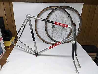 Vintage Schwinn Traveler Bicycle Frame Fork & Wheels 26  Bike • $30