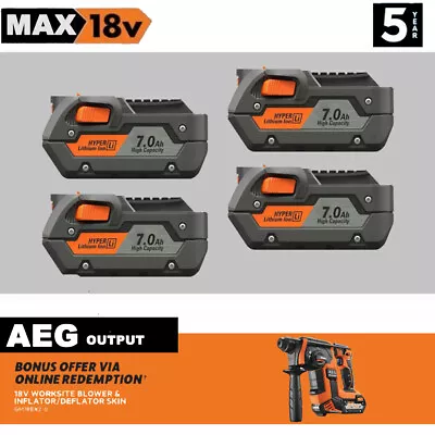 4x For AEG 18V Battery L1815R For RIDGID 18 Volt R840087 R840085 L1850R Cordless • $42.98