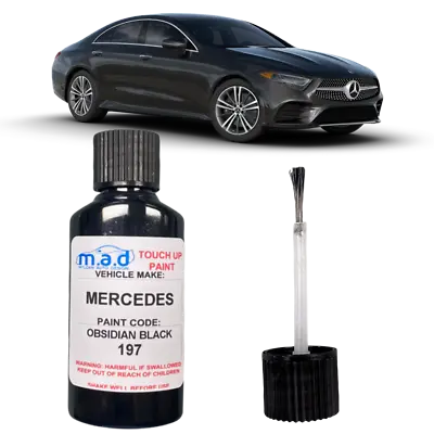 Mercedes Benz Obsidian Schwarz Black Touch Up Kit Brush Paint 197 / 9197 • $15.79