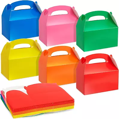 24 Pack Rainbow Gable Boxes For Party Favors Colorful Goodie Boxes 6X3.5  • $18.99