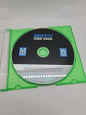 Motu USB Midi Installer Cd • $39.99