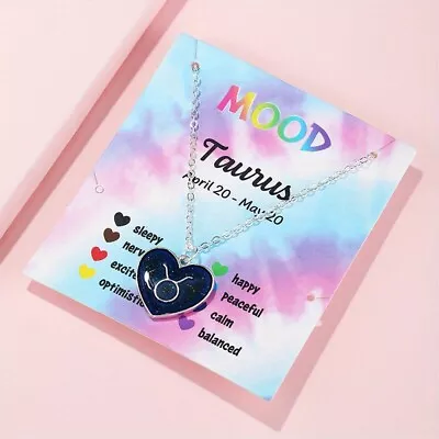 Taurus Zodiac Sign Taurus Constellation Necklace Mood Necklace Astrology Sign • $9