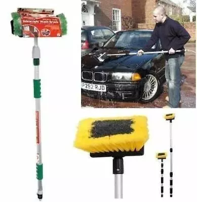 £15.95 • Buy 2m Telescopic Hose Water Fed Caravan Boat Car Van Window Wash Brush Cleaner