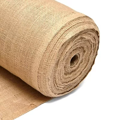 Natural Hessian Jute Sack Fabric  SOLD PER 5 METRES  40 W Upholstery Garden Use • £11.99