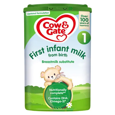 Cow & Gate 1 First Baby Milk Formula Powder From Birth 800g • £15.55