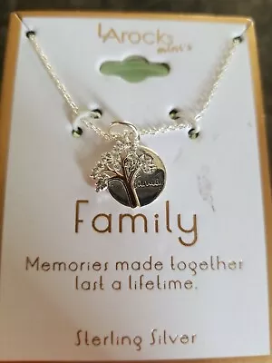 NWT - Sterling Silver  FAMILY  Pendant & 16  Necklace ~ LA Rocks Jewelry • $14