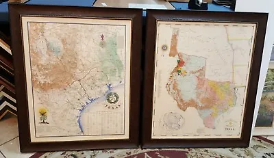 $260 • Buy 1836 Revolutionary Of Texas Map And 1845 Repulic Of Texas Framed
