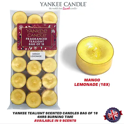 Special Yankee Tealight Scented Candles Bag Of 18 4hrs Burning Time 9 Scents • £11.49