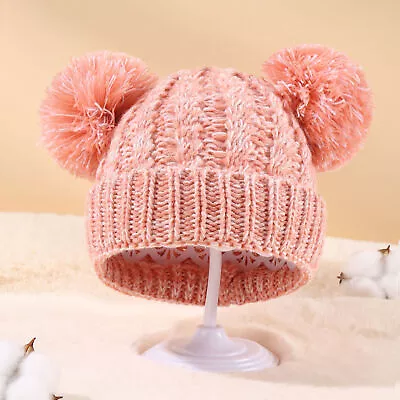 Baby Winter Hat Thicken Head Protection Pompon Baby Winter Hat Knitted • $10.68
