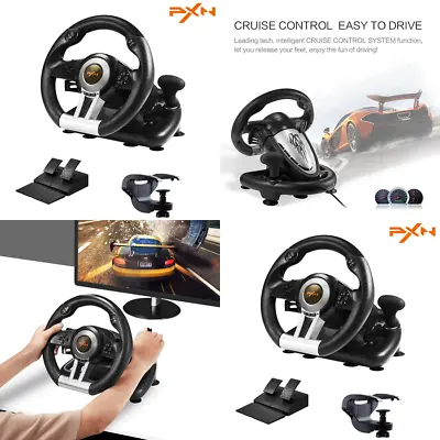 Racing Simulator Steering Gaming Wheel For PC PS4 Xbox One Nintendo Switch • $137.99