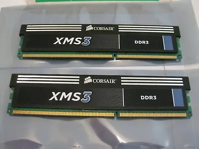 8GB (2x 4GB) STICKS CORSAIR XMS3 PC3-12800 DDR3-1600 RAM 240Pin CM3B4G1C1600L11B • £29.95
