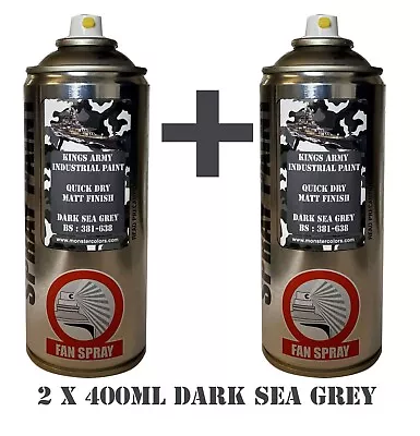 Dark Sea Grey Army Spray Paint Military Vehiclepaintballairsoftmodel Paint X2 • £23.75