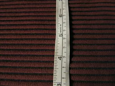 £7 • Buy Brown And Black Ribbed Jersey Thick Jersey Rib Remnant Extra Wide