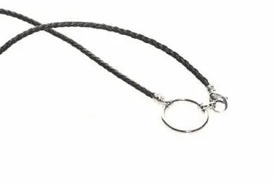 LaLoop 070P Eyeglass Necklace Black&Grey Braided Italian Leather LA LOOP W/Clasp • $174.96