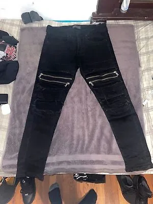 Goth Zara Skinny Zipper Jeans 30 • $30