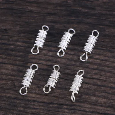 20 PCS Magnetic Necklace Clasps Closures Screw Jewelry Making • £6.16