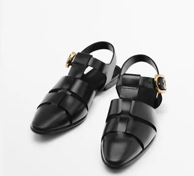 Massimo Dutti BUCKLED CAGE - Sandals - Size Uk 4 • £109