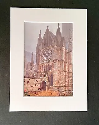 221204P - Lincoln Cathedral  - Photographic  Print With White Photo Mount • £9