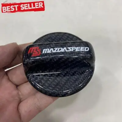 New Speed Letter Real Carbon Fiber Fuel Gas Tank Cap Cover For CX-5 CX-3 MX-5 • $32.39