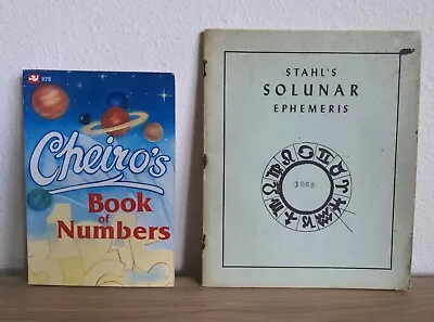 Vintage Numerology Lot - Cheiro's Book Of Numbers + Stahl's Solunar Ephemeris  • £24.09