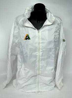 Lawn Bowl Wet Weather Lined Rain Jacket & Hood BA Logo WHITE SIZE XS/10 - 4XL/24 • $62