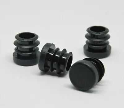 £2.53 • Buy 16mm Round End Caps Plastic Blanking Plugs Bungs Pipe Tube Inserts / Black