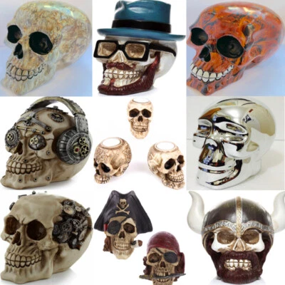 Gothic Punk Skull Skeleton Nemesis Halloween Horror Figurine Statue Ornament • £17.99