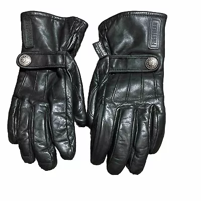 Womens Lined Black Leather Gloves With 40g Thinsulate Size XS Zipper And Snap • $7.50