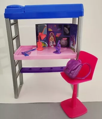 New Barbie Space Discovery Stacie Chelsea Doll Bedroom Loft Desk Bunk Bed Lamp • $29.98