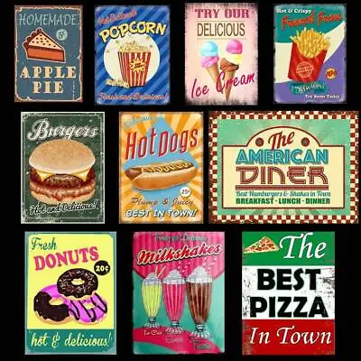 £4.99 • Buy Cafe Kitchen Vintage Retro Metal Wall Signs, American Diner Man Cave Home Bar 