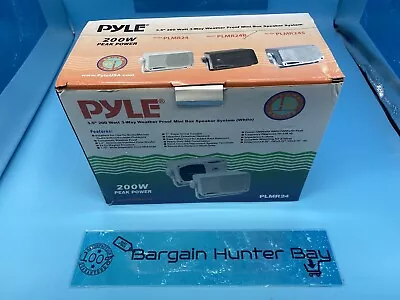 Pyle Waterproof Speaker 3.5inch 200W 3 Way Waterproof Mini Bid Black PLMR24 • £25