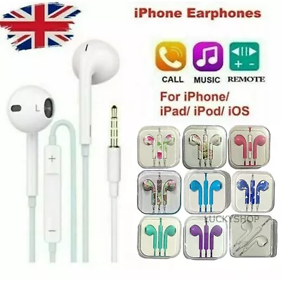 Earphones For Apple IPhone IPad Headphones Hands Free With Mic 3.5MM Connection • £3.90